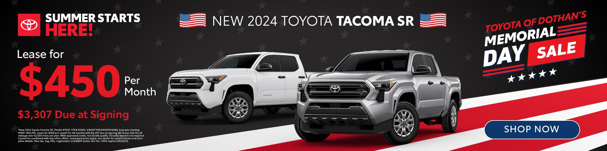 New 2024 Toyota Tacoma SR