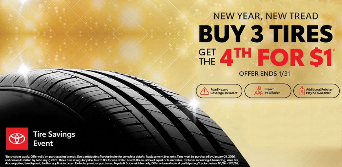 Buy 3 Tires Get the 4th for $1!