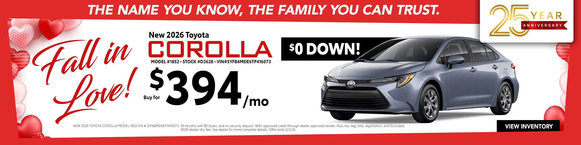 2026 Toyota Corolla- Buy