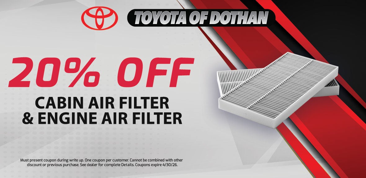 Cabin & Engine Air Filter Special