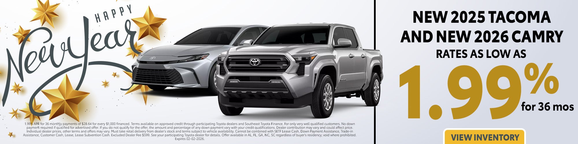 2025 Toyota Tacoma & 2026 Toyota Camry