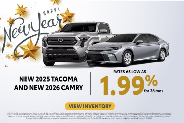 2025 Toyota Tacoma & 2026 Toyota Camry
